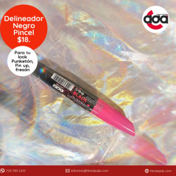 Delineador Negro Intenso Punta Pincel
